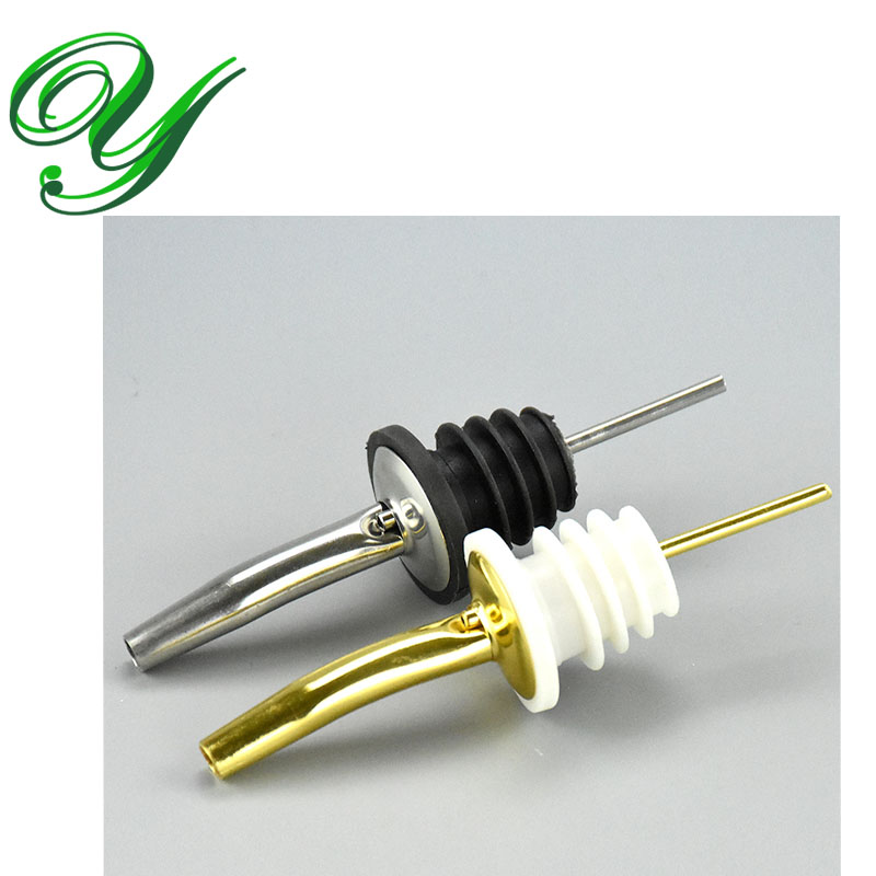 

Wine Pourer beer bottle dust cap stopper Olive Oil Sprayer Liquor Flow Dispenser Spout faucet breathing tube bartender bar tools gold silver