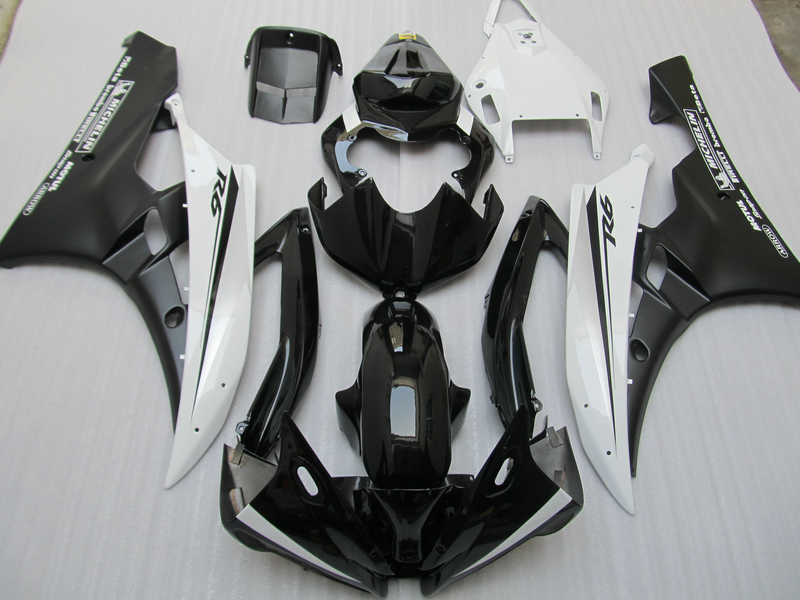 

Injection mold fairing kit for Yamaha YZF R6 2006 2007 white black fairings set YZFR6 06 07 OT02, Multi-color