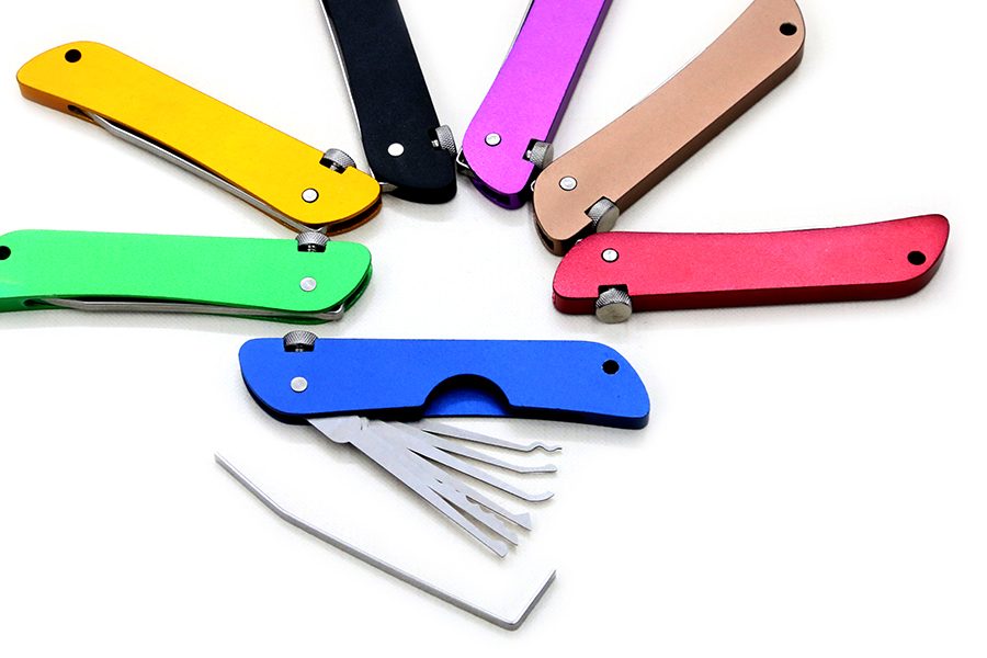 

Foldable Fold Pick Tool Locksmith Tool Lock Pick Set Colorful Utility Hardware Combination for Training Practice - 7 Colors Optional