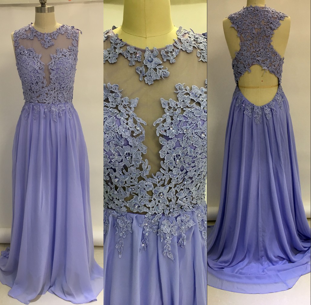 

Bridesmaid Dresses 2017 New Sexy For Weddings lilac Lace Appliques Beaded Floor Length Hollow Back Plus Size Formal Maid of Honor Gowns