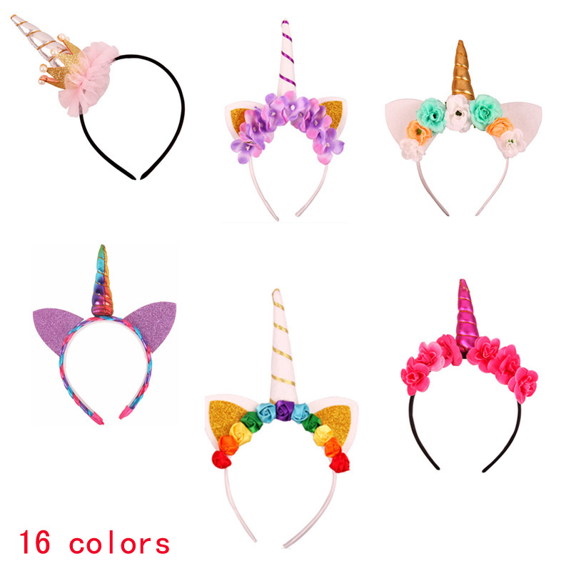 

Baby Fashion Unicorn Tiaras for Festival Party Lovely Cat Ears Girls Hair Sticks Bow Kids Headband Pretty Princess Hair Accessories, Multi-color