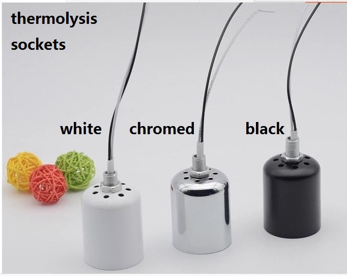 

E27 Screw Lamp Sockets Holder Heat Dissipation Lamps Base with Wire Ceramic Socket All Lighting Accessories Spare Parts