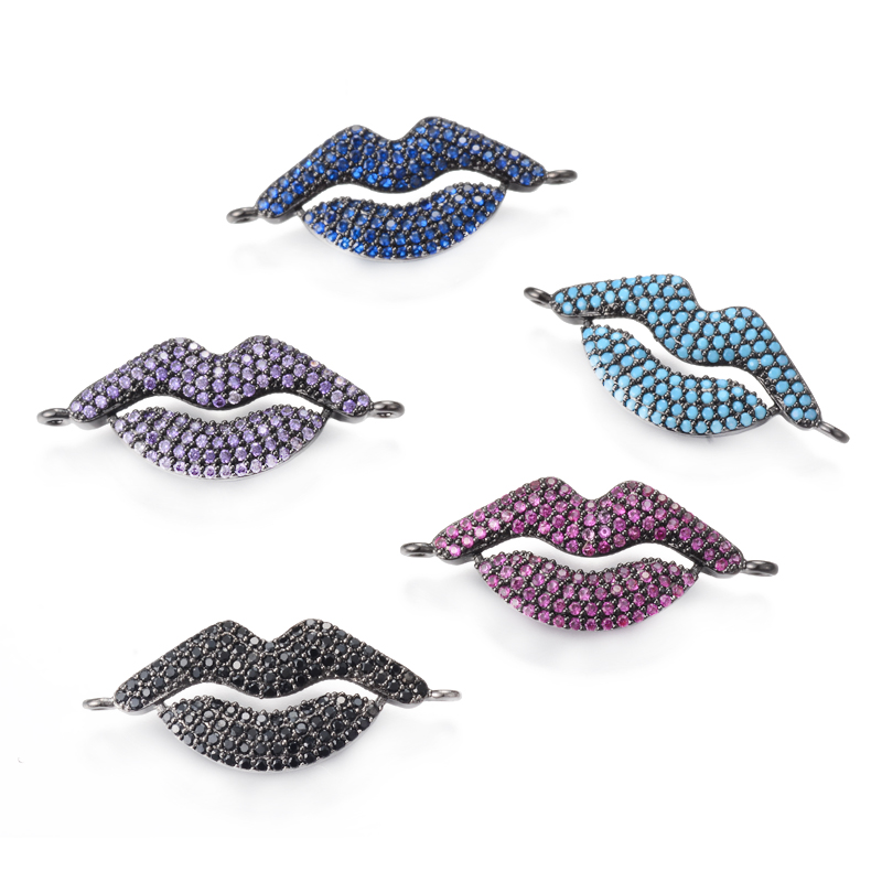 8pcs-gold tone lip stick charm-enamel lip stick Charm