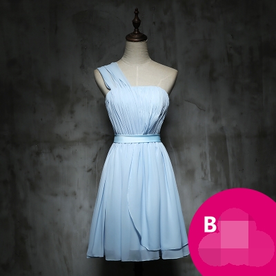 short blue dress B