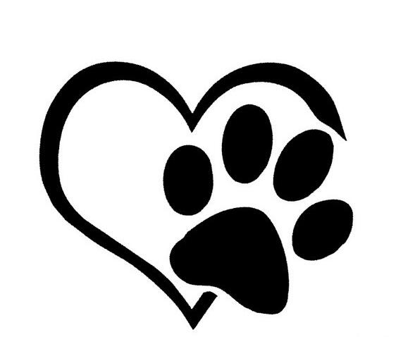 

11*9.3cm Reflective Car Stickers Heart Paw Decal cover/anti scratch for body Light brow front back door bumper window rearview mirror, 1#white