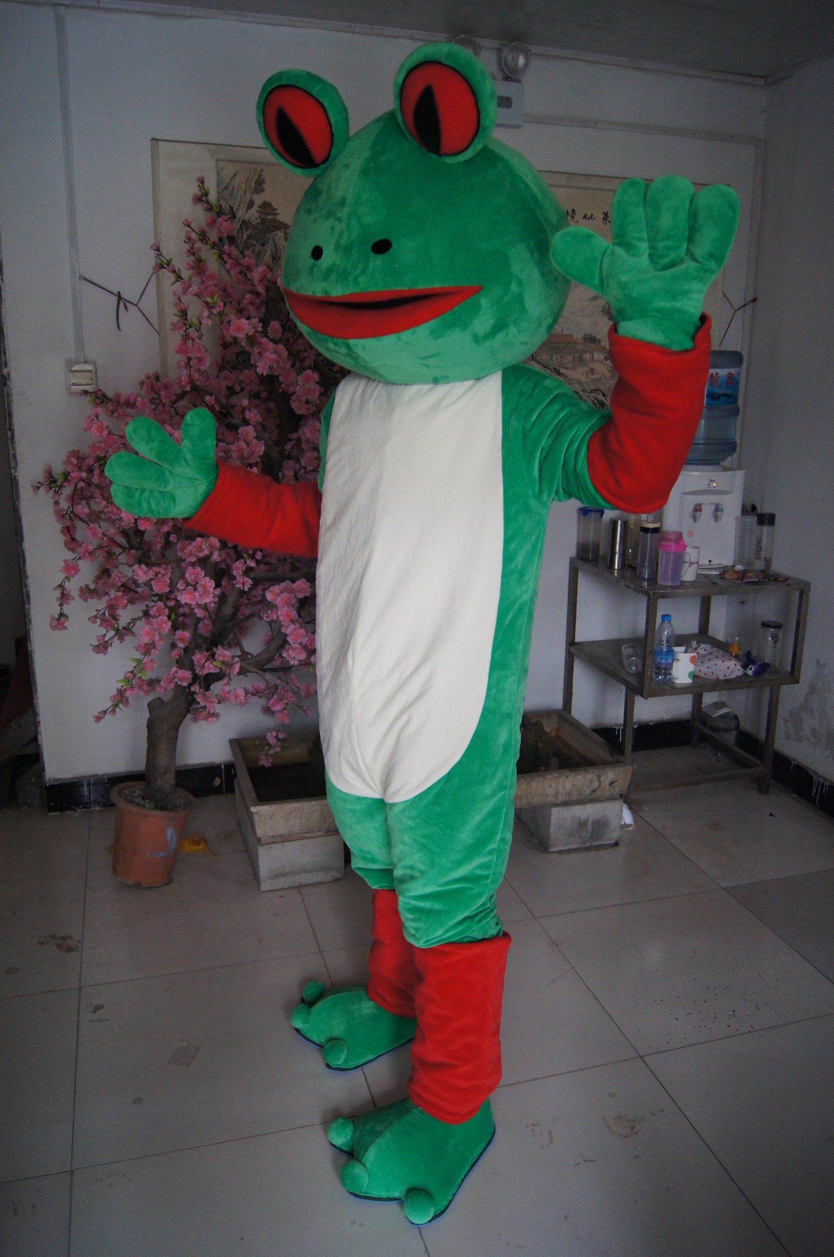 

high quality Real Pictures Deluxe Bulldog mascot costume free shipping, Green