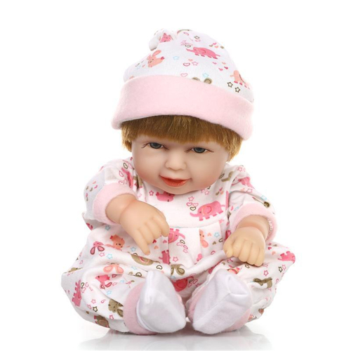 DE 25cm Lebensecht Handgefertigt Reborn Schlafen Baby Puppe Weich Silikon