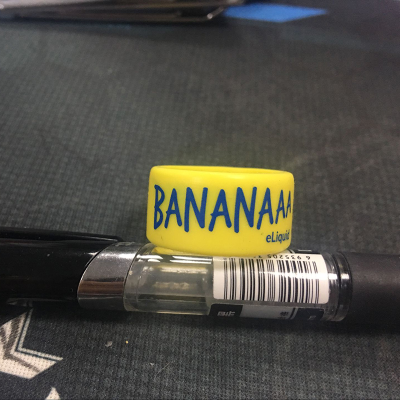 

Custom silicone ring for ecig printed logo vape bands with your text or website