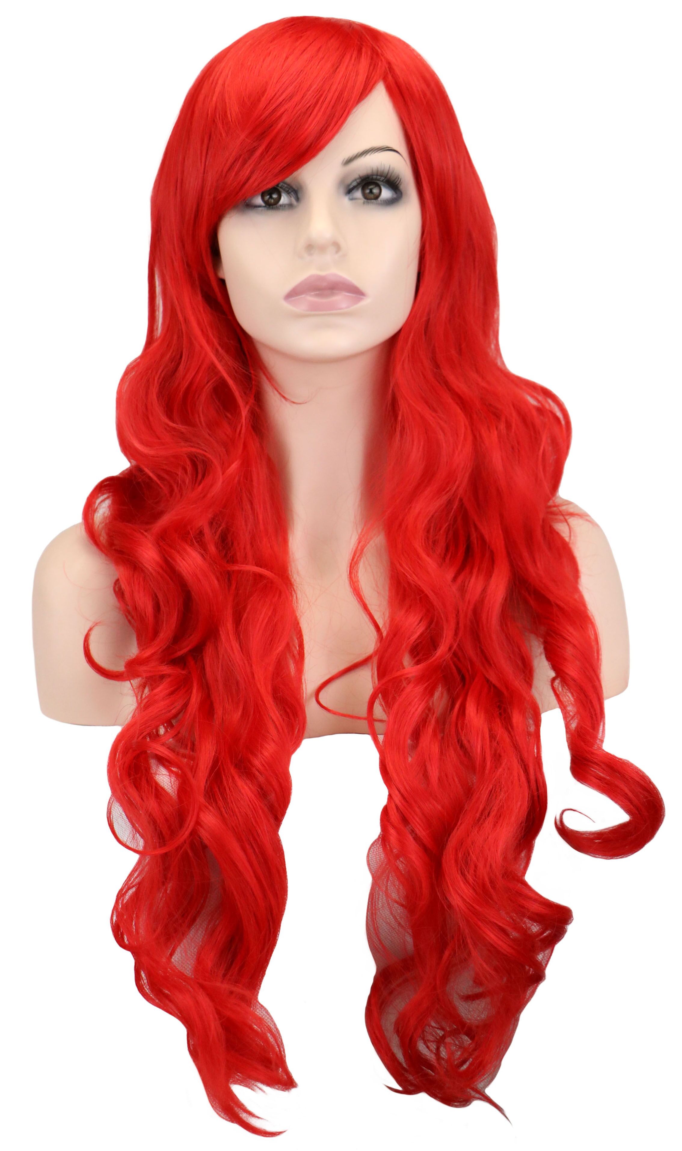 

The Little Mermaid Princess Ariel Wig Long Curly Wavy Red Synthetic Anime High Quality Synthetic Hair Wigs, Blonde