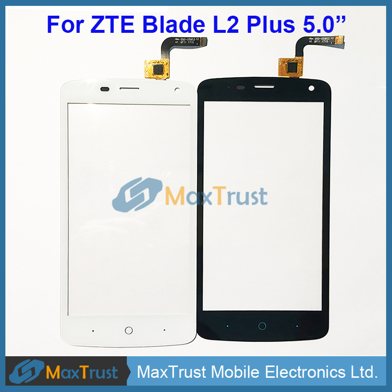

Top Quality 5.0" For ZTE Blade L2 Plus L370 C370 Touch Screen Digitizer Glass Panel Sensor Black White Color