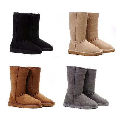 

Fashion Winter Snow Boot Women Classic Tall Warm Boots Plain Design Talls Shoes Chestnut Grey Black Christmas Gift High-Quality Size 36-41 for Ladies, Sand