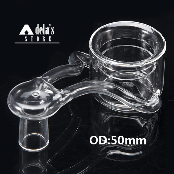 

Thermal Banger OD: 50mm Domeless 100% Quartz Nail XXXL Big Bowl 10mm 18mm 14mm Male Female Joint 3D Double Tube Dab Rig 575