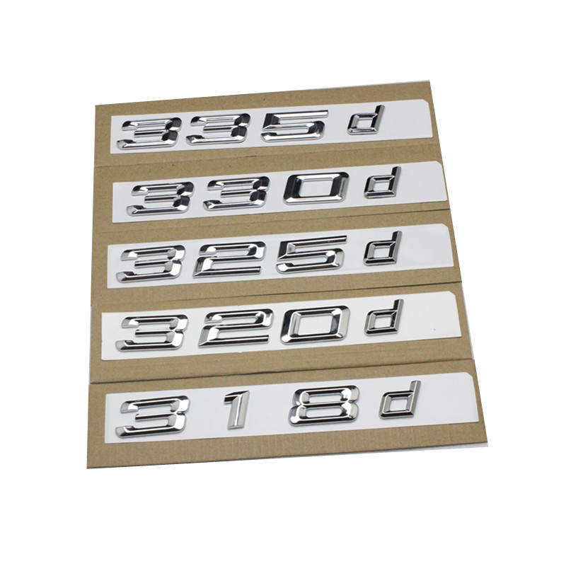 New Design 316d 318d 320d 325d 328d 330d 335d Car Emblem Rear Number Letter sticker for BMW 3 series E90 E46 E91 E92 E93 F30