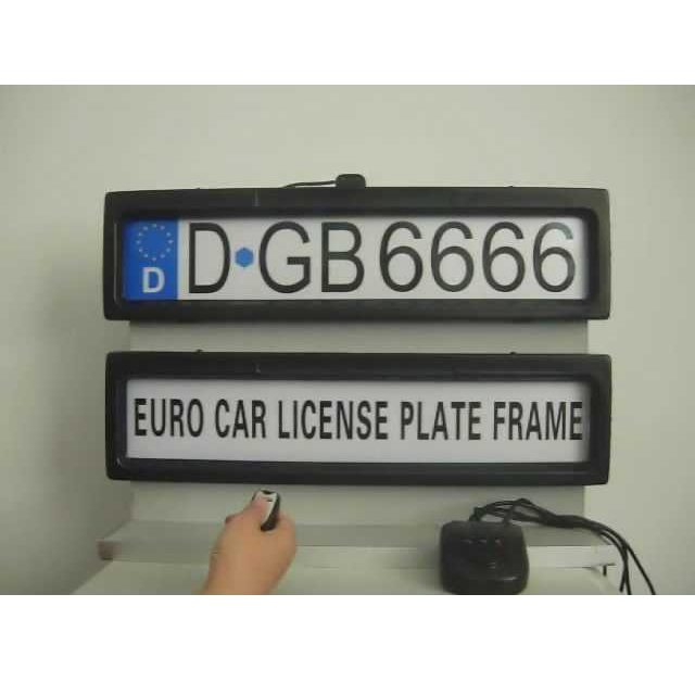 1 deuxième cadre de plaques de voiture à distance couvre le support de cadre de plaque d'immatriculation pour les voitures EUROPE RUSSIE rideau f