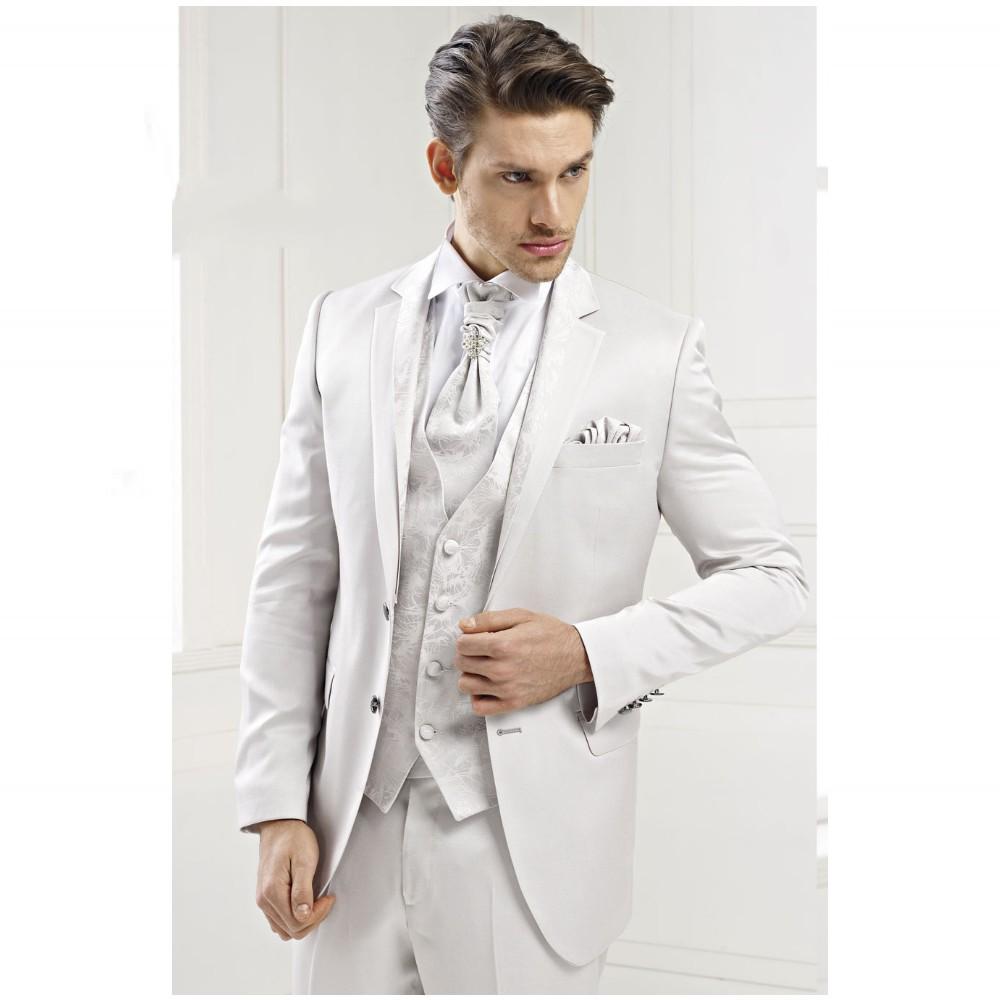 

Wholesale- 2016 New arrival Two Button Groomsman Tuxedos Male Wedding Handsome suits prom wedding suit( jacket+Pants+vest+tie, As picture