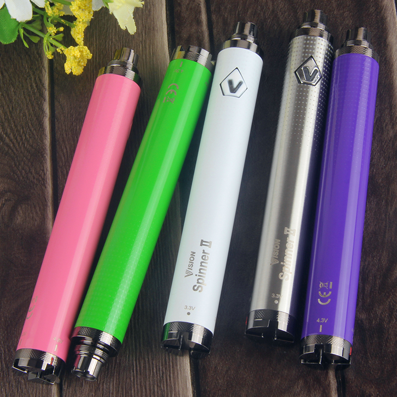 

Top quality Vision Spinner 2 II 1650mAh with USB Charger Ego twist 3.3-4.8V vision2 variable voltage vv battery e cigs