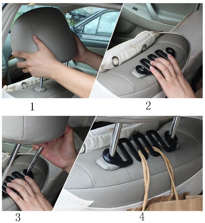 

Universal car hooks creative for clothes Handbags Grocery Bags Convenient headrest chair Seat back rear storage holder rack hangers