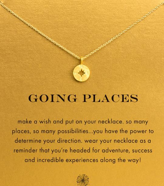 

With card! cute Dogeared Necklace with Polaris Compass (Going Places) Silver and Gold color, no fade, free shipping and high quality