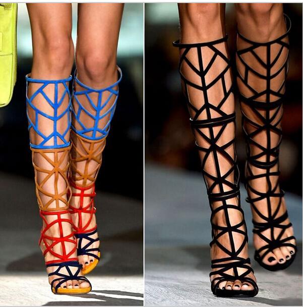 gladiator boots knee high