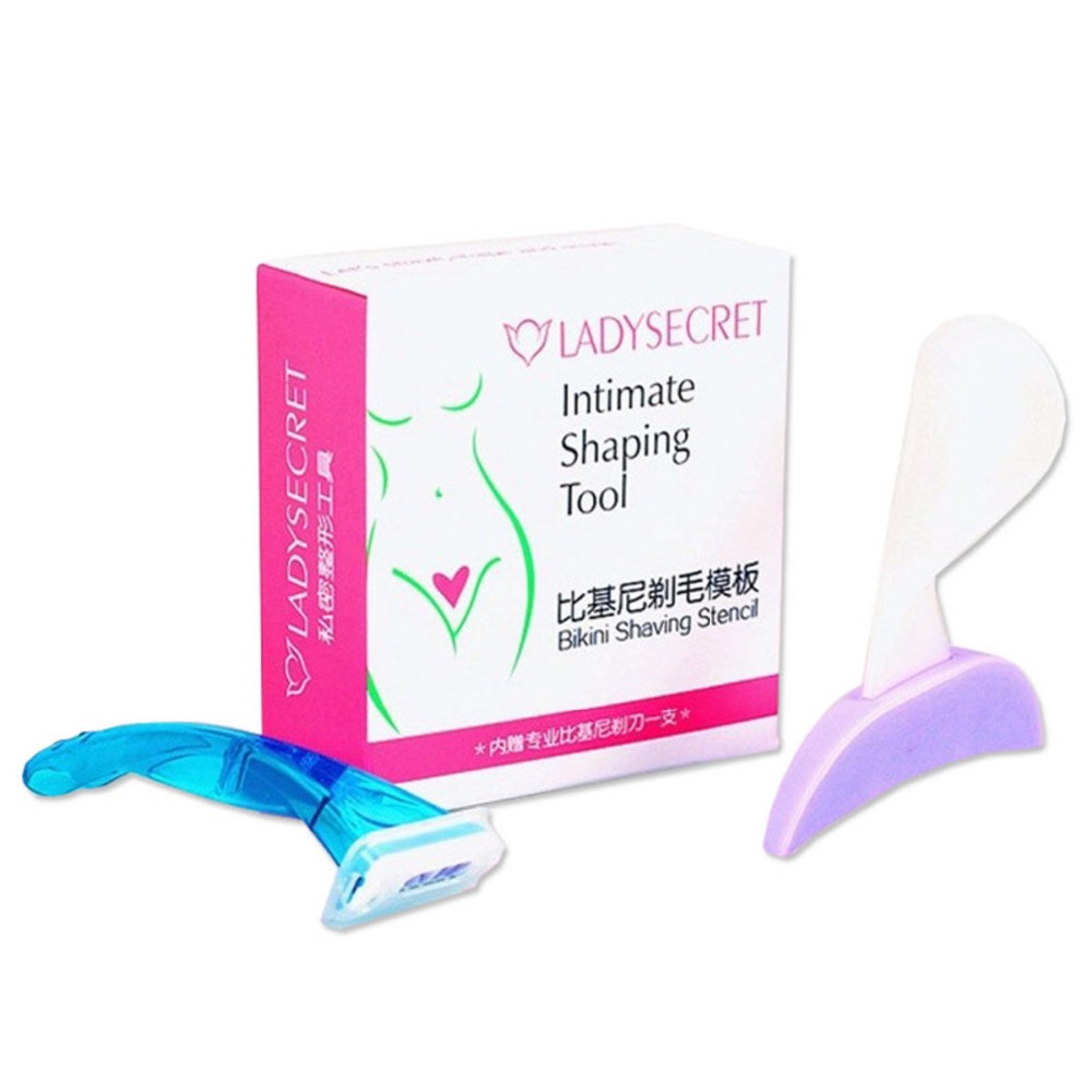 

New Arrival Women hair shaving template professional pruning tools knife lady secret bikini private parts plastic shaver