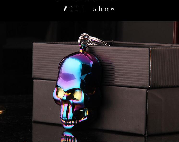 

New fashion Charge windproof lighter vintage carved skull mask eco-friendly USB cigarette lighter with retail box