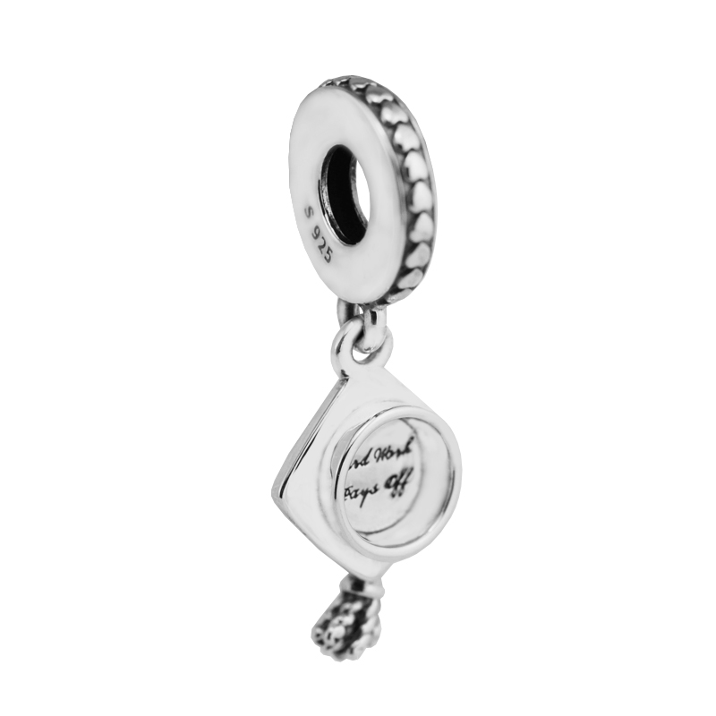 2017 mother day loose beads Silver Beads DIY Fit Pandora bracelets Authentic 925 Sterling-Silver-Jewelry Charms Graduation wholesale ;AEP-KK