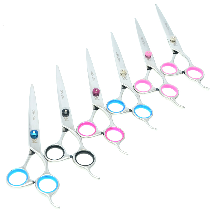 

7.0Inch Meisha Dog Trimming Scissors Pet Grooming Scissors Set/Kits JP440C Straight & Curved &Thinning Shears Pet Supplies .HB0071, Silver