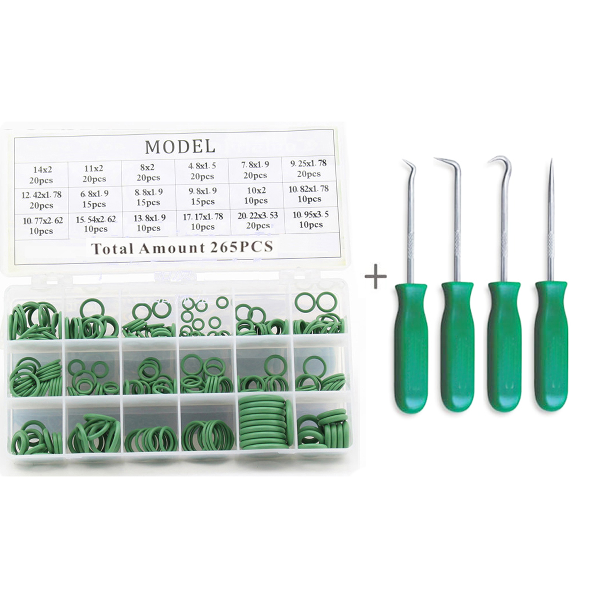 260pc Couleur Pourpre O-ring pour voiture A//C O-RING SEAL A//C en caoutchouc O-RING SEAL Box Set