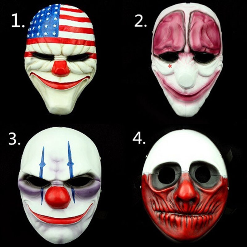 

Scary Clown Mask Masque PVC Payday Party Halloween Mask For Party Mascara Carnaval