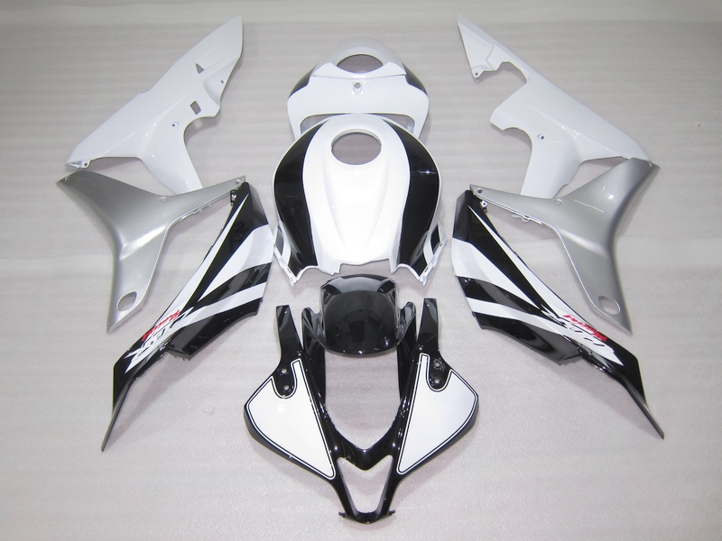 

Injection molded fairings for Honda CBR600RR 07 08 white black bodywork fairing kit CBR600RR 2007 2008 OT33, Same as picture