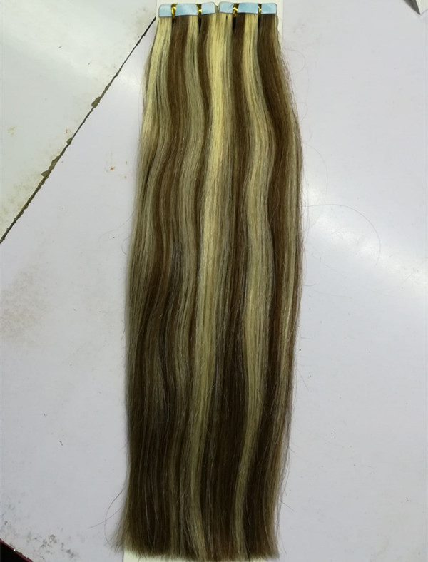 

ELIBESS Double drawn cuticle aligned Tape in human hair 2.5g/piece 40pieces/lot skin weft human hair, Piano color #5/60