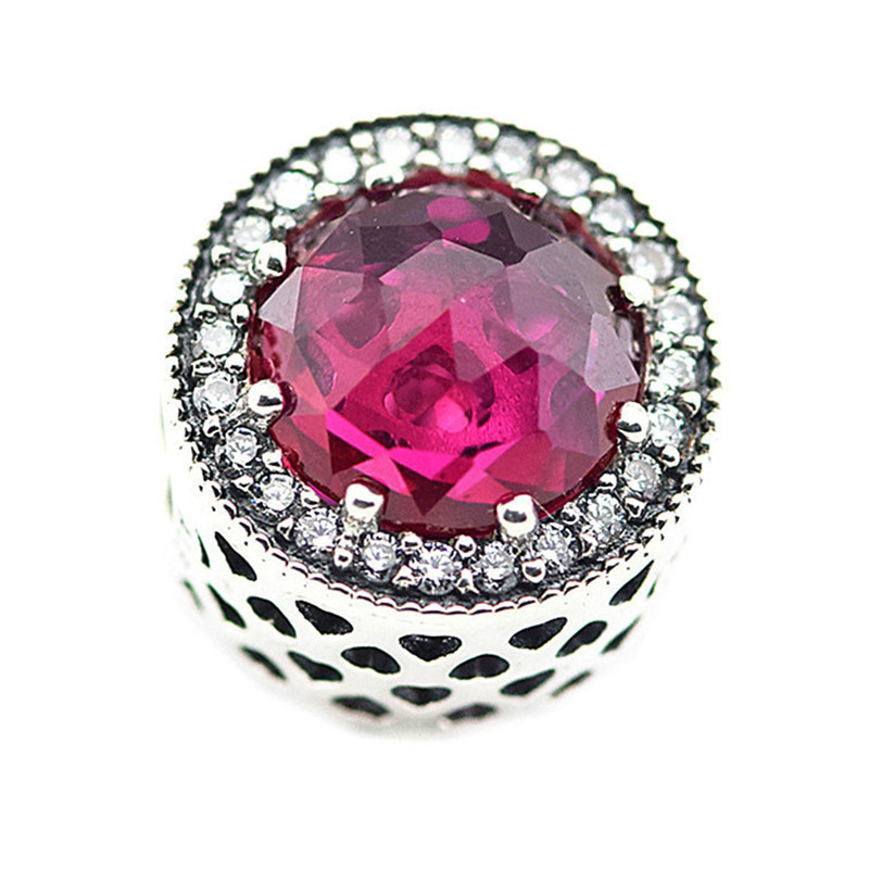 

Radiant Cerise heart charm authentic S925 sterling silver beads fits original Jewelry bracelets 791725NCC