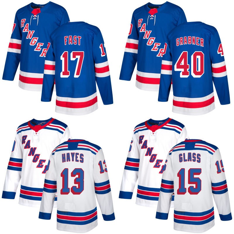 

2018 New Season New York Rangers 25 Adam Cracknell 17 Jesper Fast 40 Michael Grabner 13 Kevin Hayes Custom Hockey Jerseys, 28 paul carey