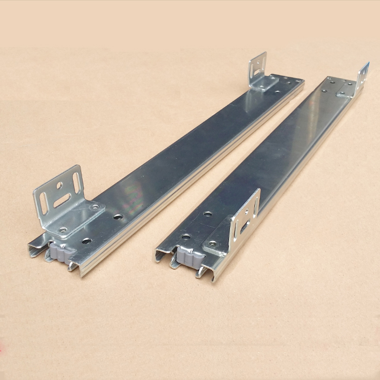 2pcs muted slides Seasoning basket kitchen drawer track furniture hardware cabinet basket drawer rail bracket-image-401927028