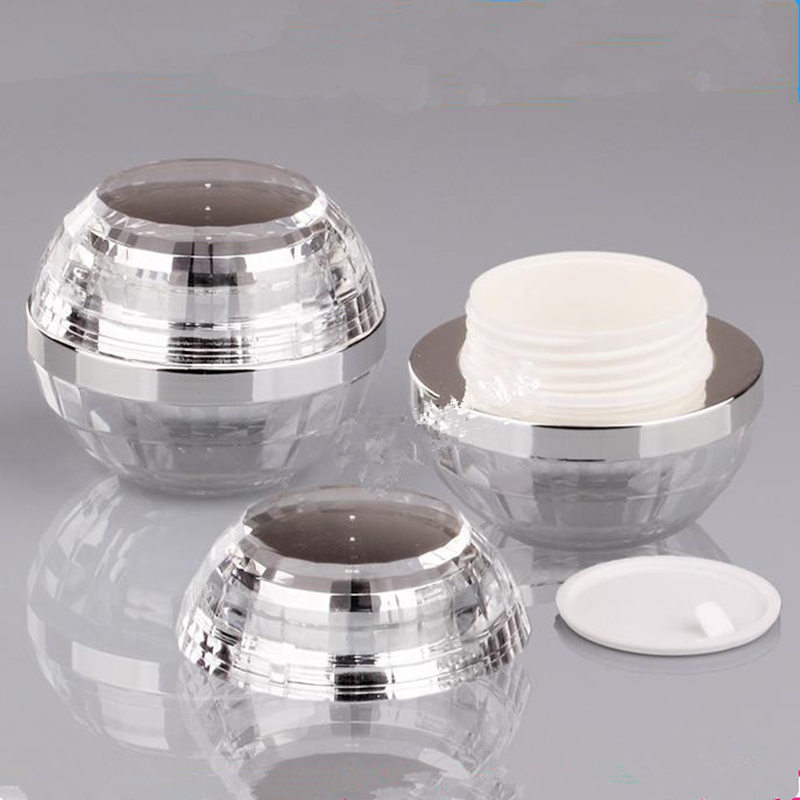 

5 10 15 30 50g spherical shape skin care cream container jar, acrylic containers for cosmetics, acrylic jar pot tin F20171584