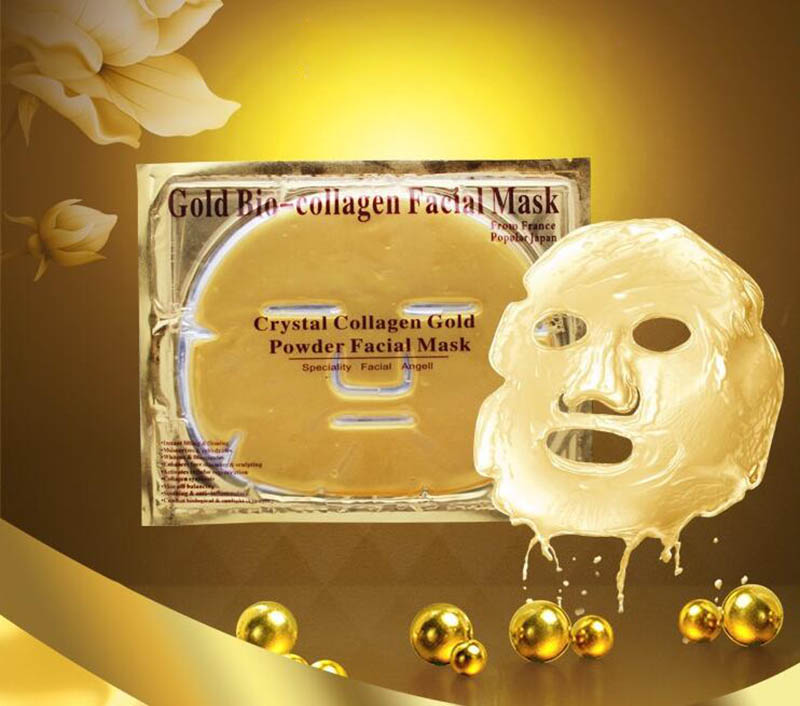 

Gold Bio-collagen Face Mask Crystal Collagen Gold Powder Facial Mask Moisturizing Whitening Anti-aging Masks & Peels Face Skin Care by DHL