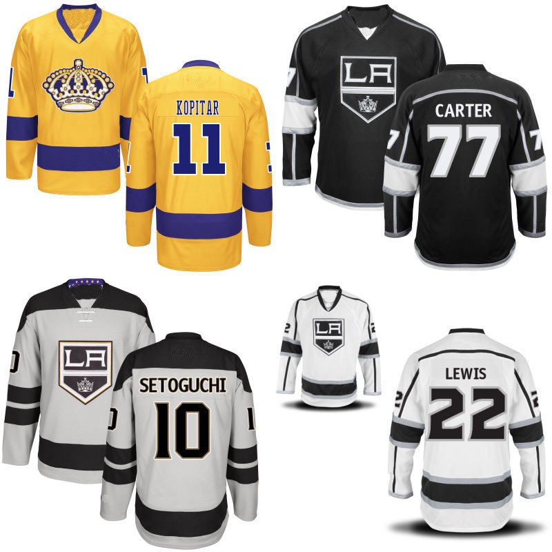 

Los Angeles Kings Jersey Men's 8 Drew Doughty 11 Anze Kopitar 15 Andy Andreoff Custom Hockey Jerseys Any Name and Any Number, Yellow