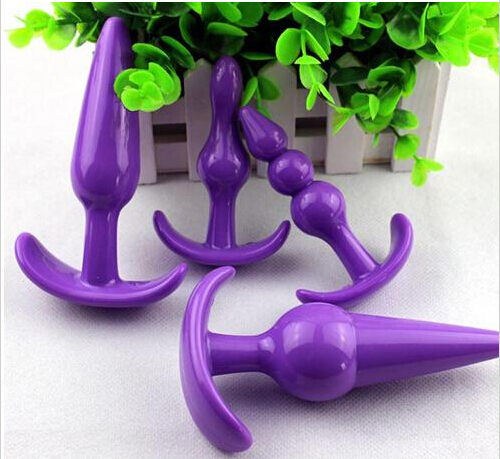 

3 Colors Availble 4Pcs/Set Silicone Anal Toys Butt Plugs Anal Dildo For Women Men Masturbation Gay Products
