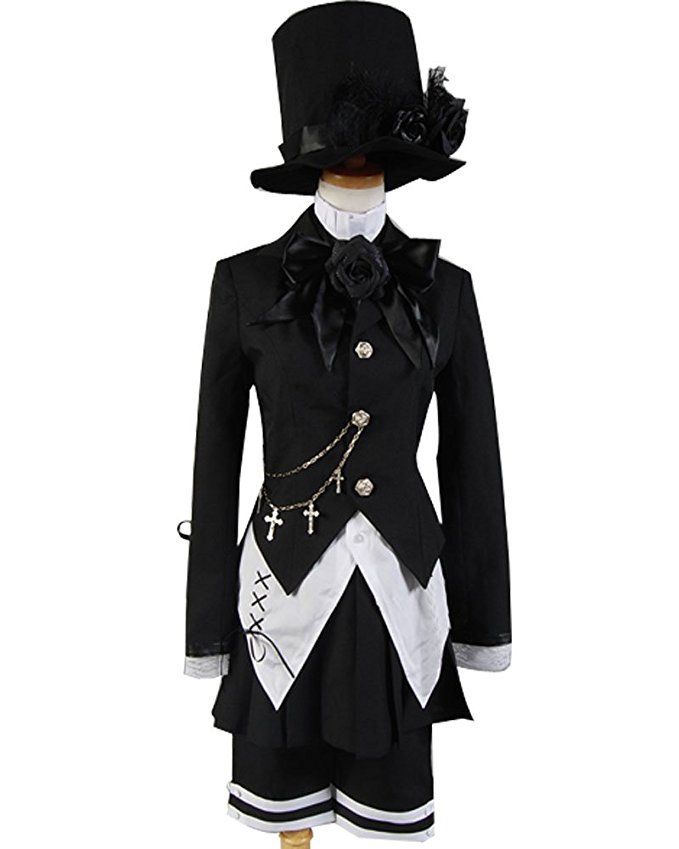 

Black Butler Magician Ciel Phantomhive Band Cosplay Costume Set 7 PCS
