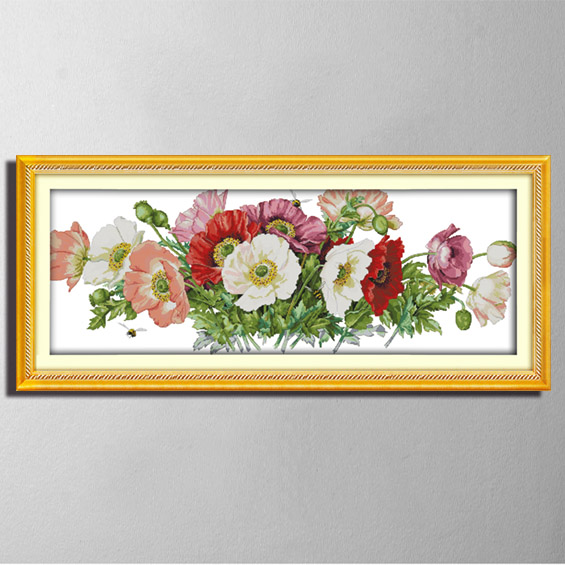 Vase mit Rot Mohn Van Gogh Gez/ählt Set