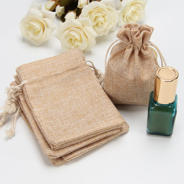 

Flax Linen Jewelry Gift Pouch 8x10cm 9x12cm 10x15cm 13x18cm pack of 50 Makeup Jute Gift Packaging Bags