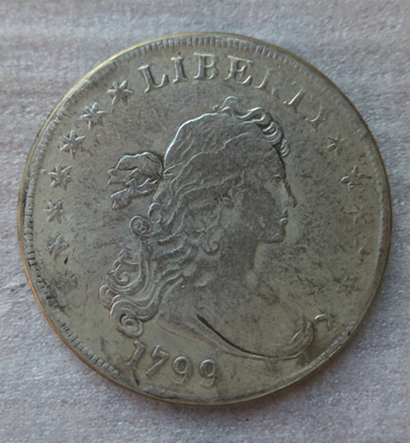 

United States Draped Bust Dollar 1799 Coins Copy Archaize Old Looking US Coins Brass Crafts Coins\Whole Sale Free Shipping
