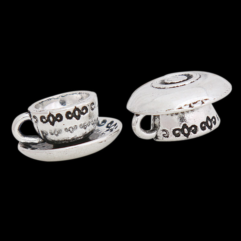

Fashion Coffee Cup Shape Alloy Charms Vintage Pendant Bangle Charms AAC1228
