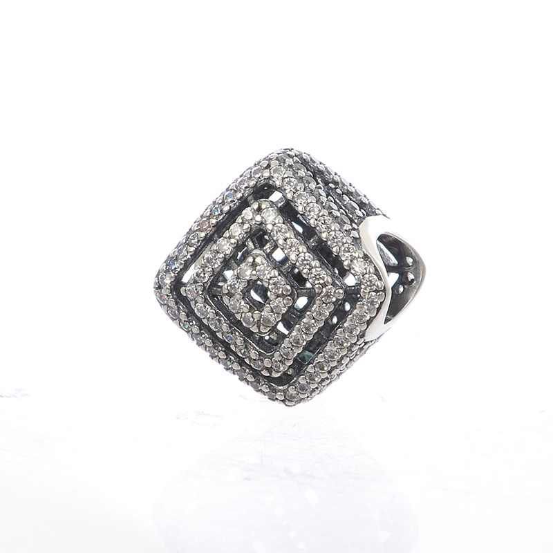 

Geometric Lines Charm beaded S925 sterling silver fits for DIY style bracelet H9