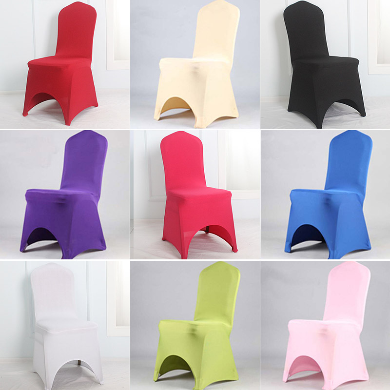 

New Arrive Universal many colors choose spandex Wedding Party chair covers spandex lycra chair cover for Wedding Party Banquet arched style