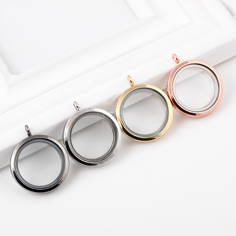 

Valentine's Gift magnetic floating charm locket DIY Jewelry transparent glass Frame Box floating charm lockets pendants Jewelry Necklace