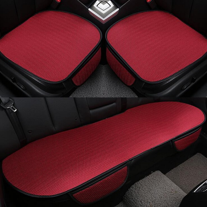 

NEW Car front/back Seat Covers breathable ice silk Universal Fit SUV sedans Chair Pad Cushion antiskid