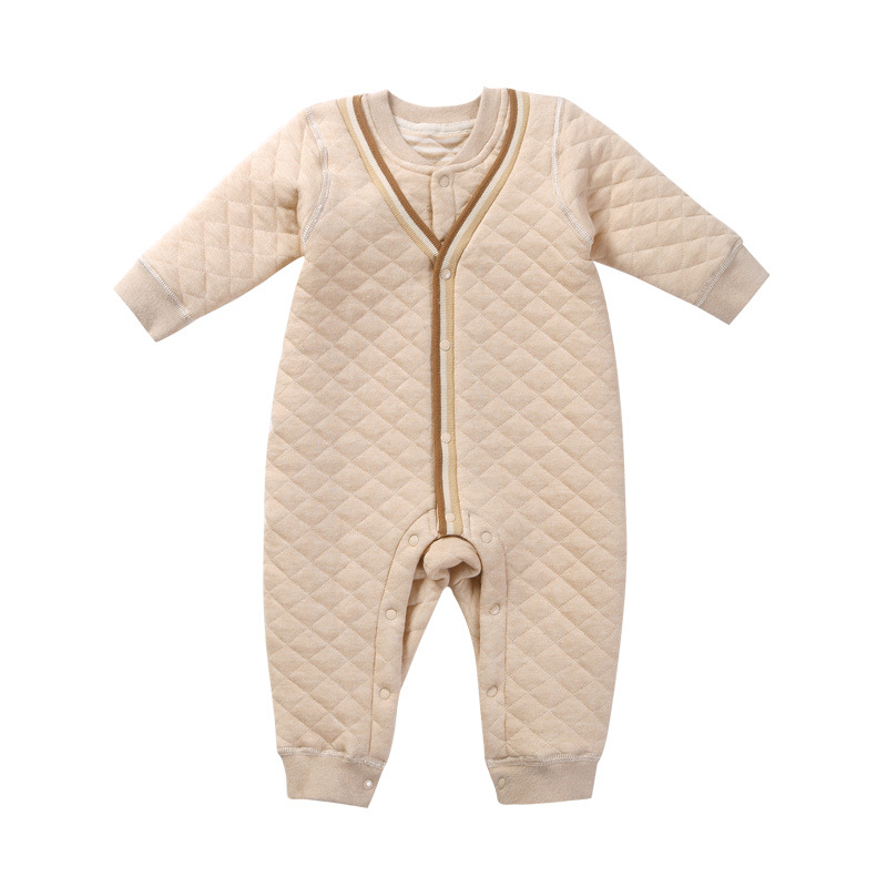 

2017 new arrival kids clothing winter cotton wool men's color cotton long-sleeved climbing single-breasted baby conjoined jumpsuit, As photo