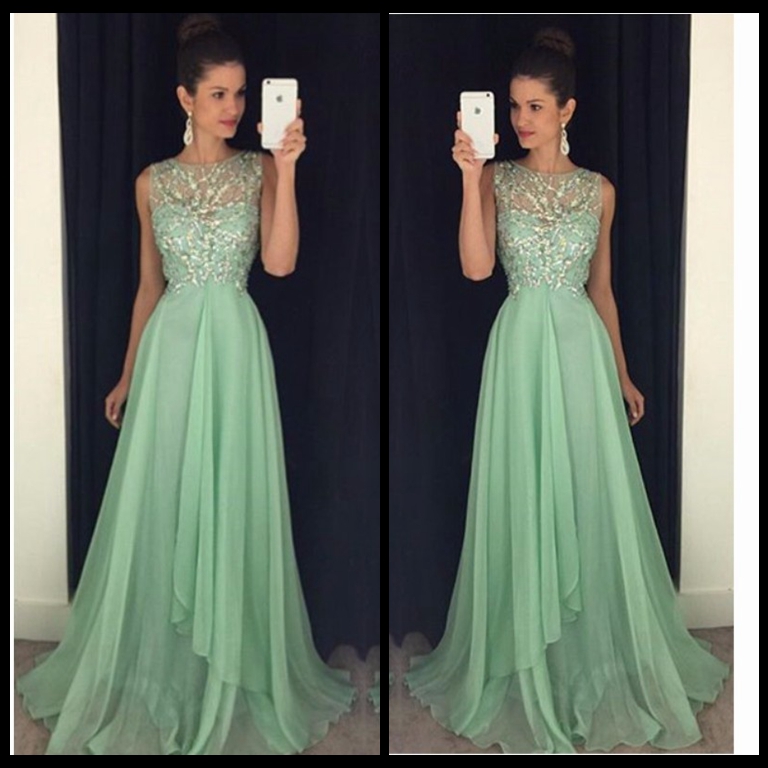 green gala gown