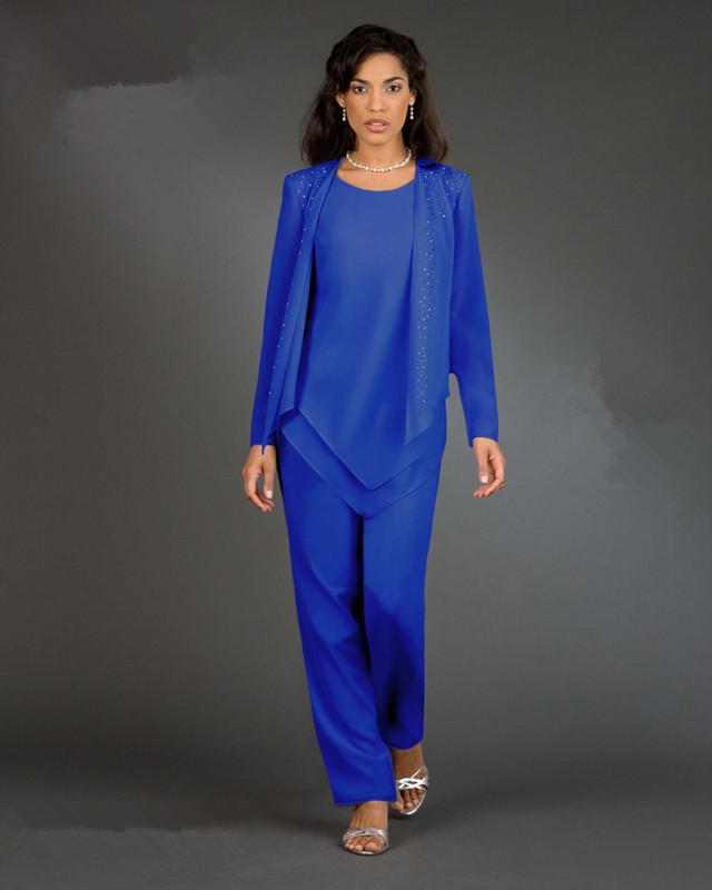 royal blue pants suit plus size